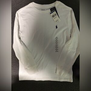 Boys Ralph Lauren Classic White Long Sleeve Tee